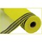 10.5" Border Stripe Metallic Mesh Ribbon: Yellow/Black (10 Yards)